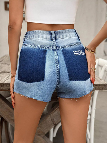 Raw Hem Denim Shorts