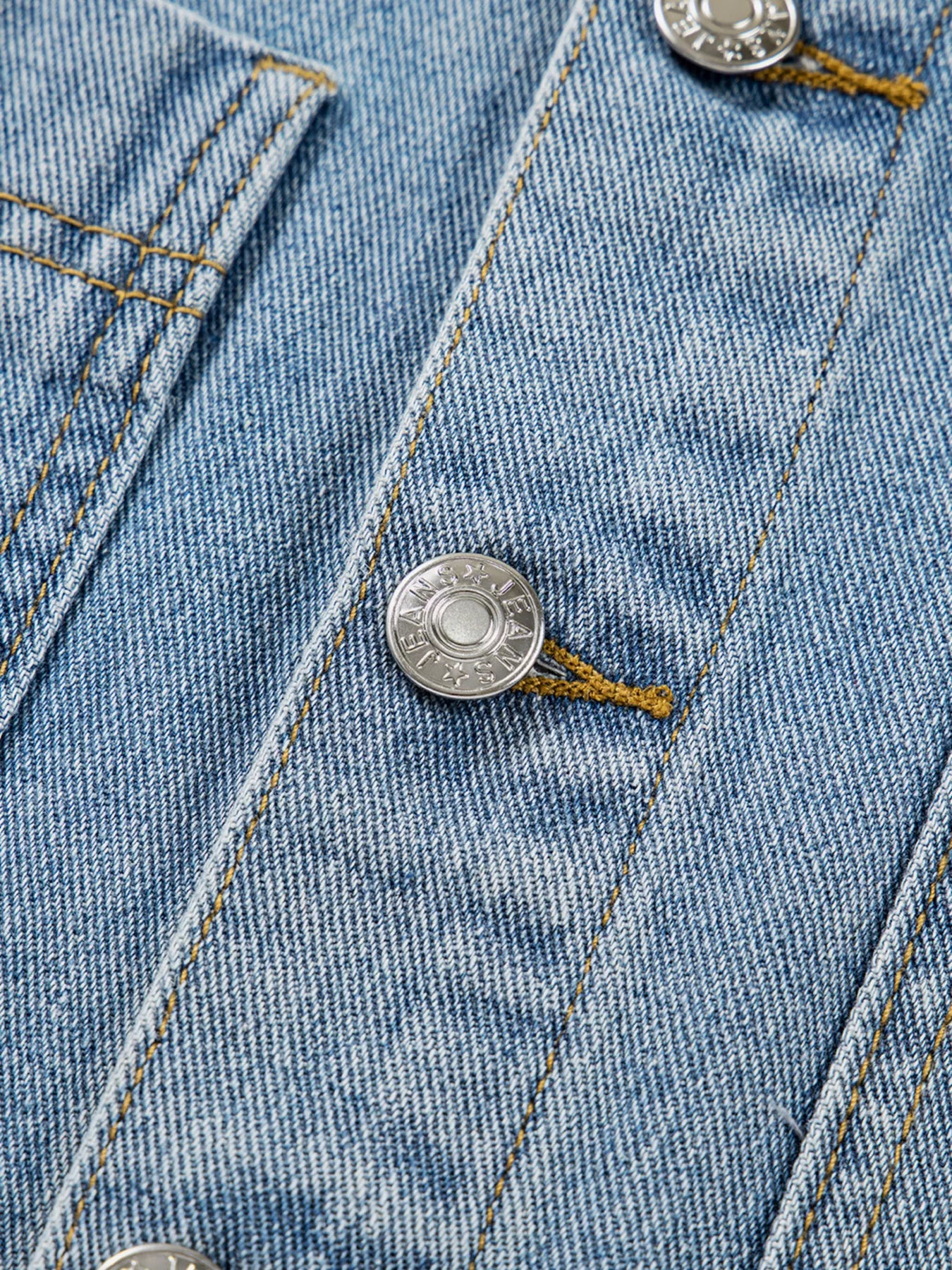 Patched Pockets Side Tie Denim Jacket